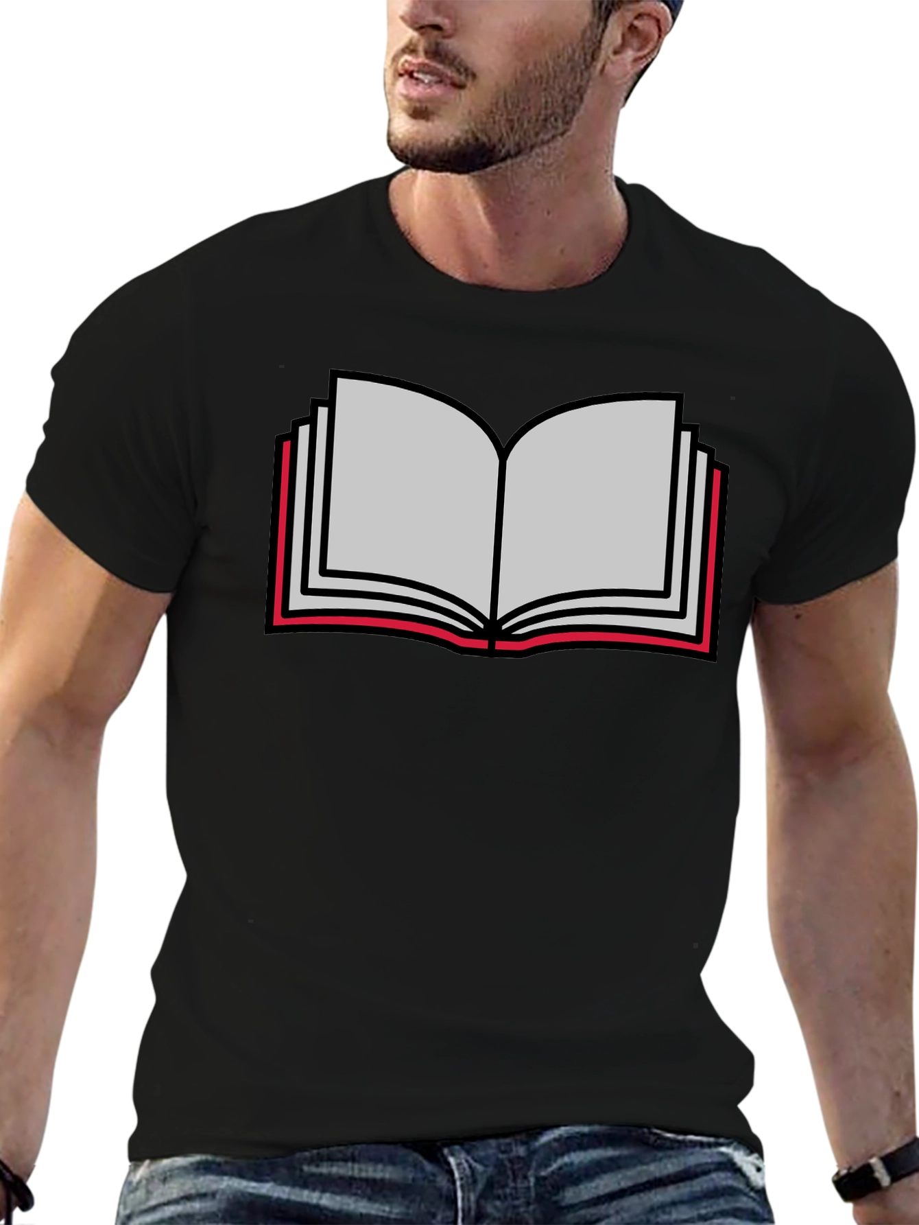 Book Lovers Tee - Open Book Graphic T-Shirt