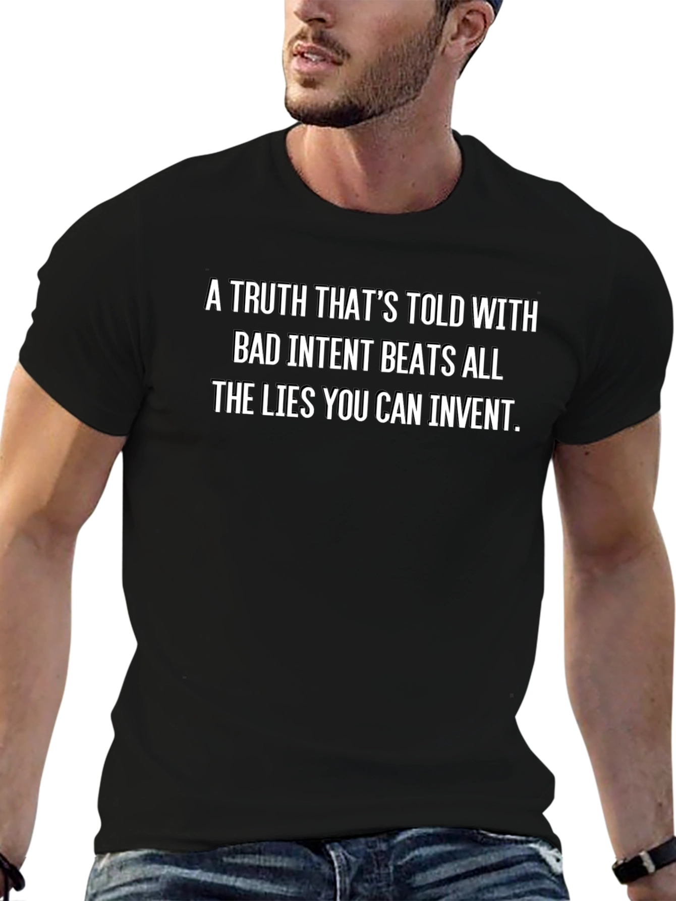 Truth Over Lies Graphic Tee - Black