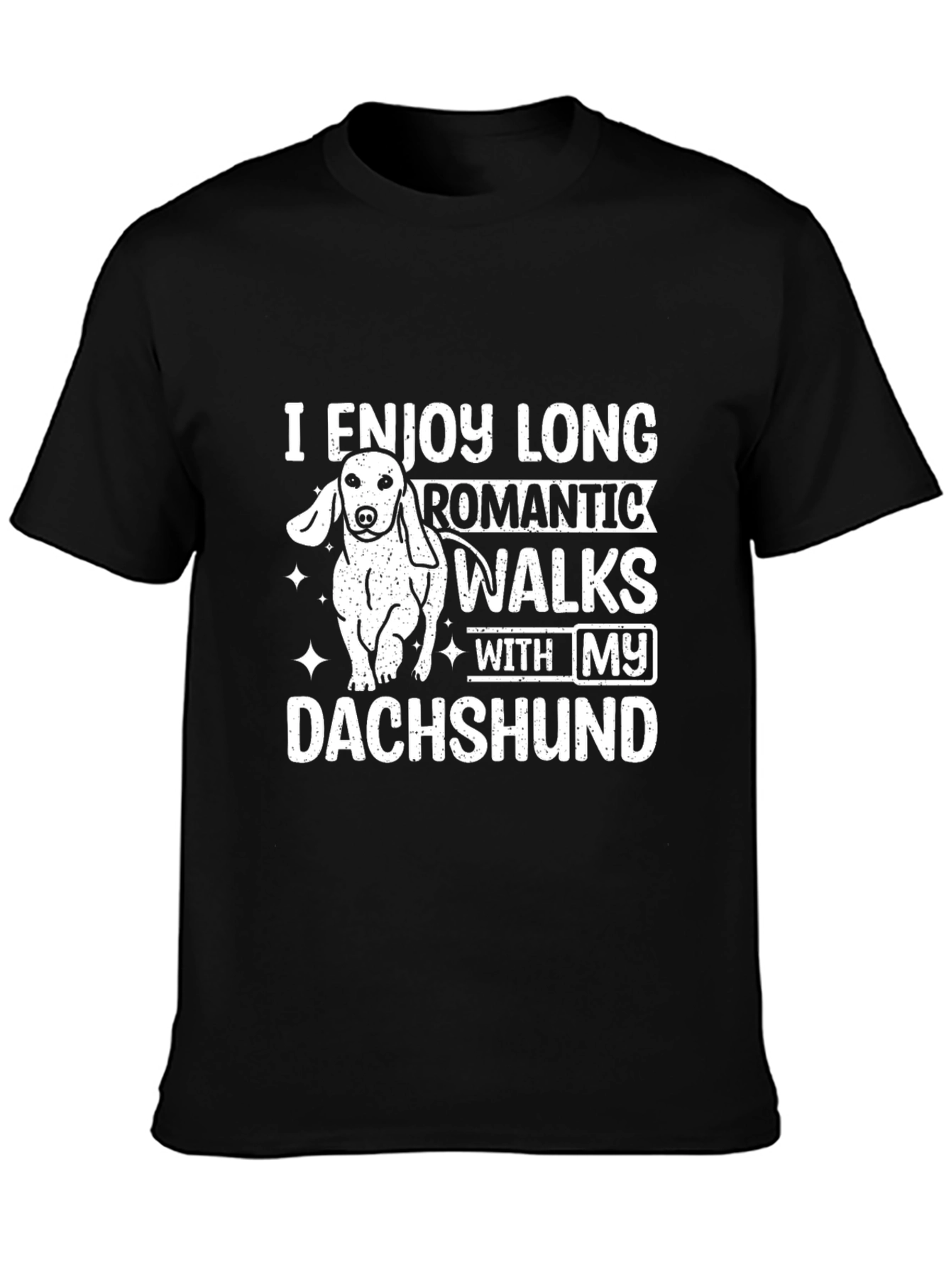 I Enjoy Long Walks With My Dachshund T-Shirt – Funny Dog Lover Tee
