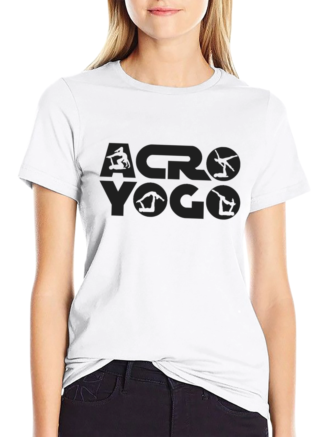 Acro Yoga Black T-Shirt - Balance & Strength