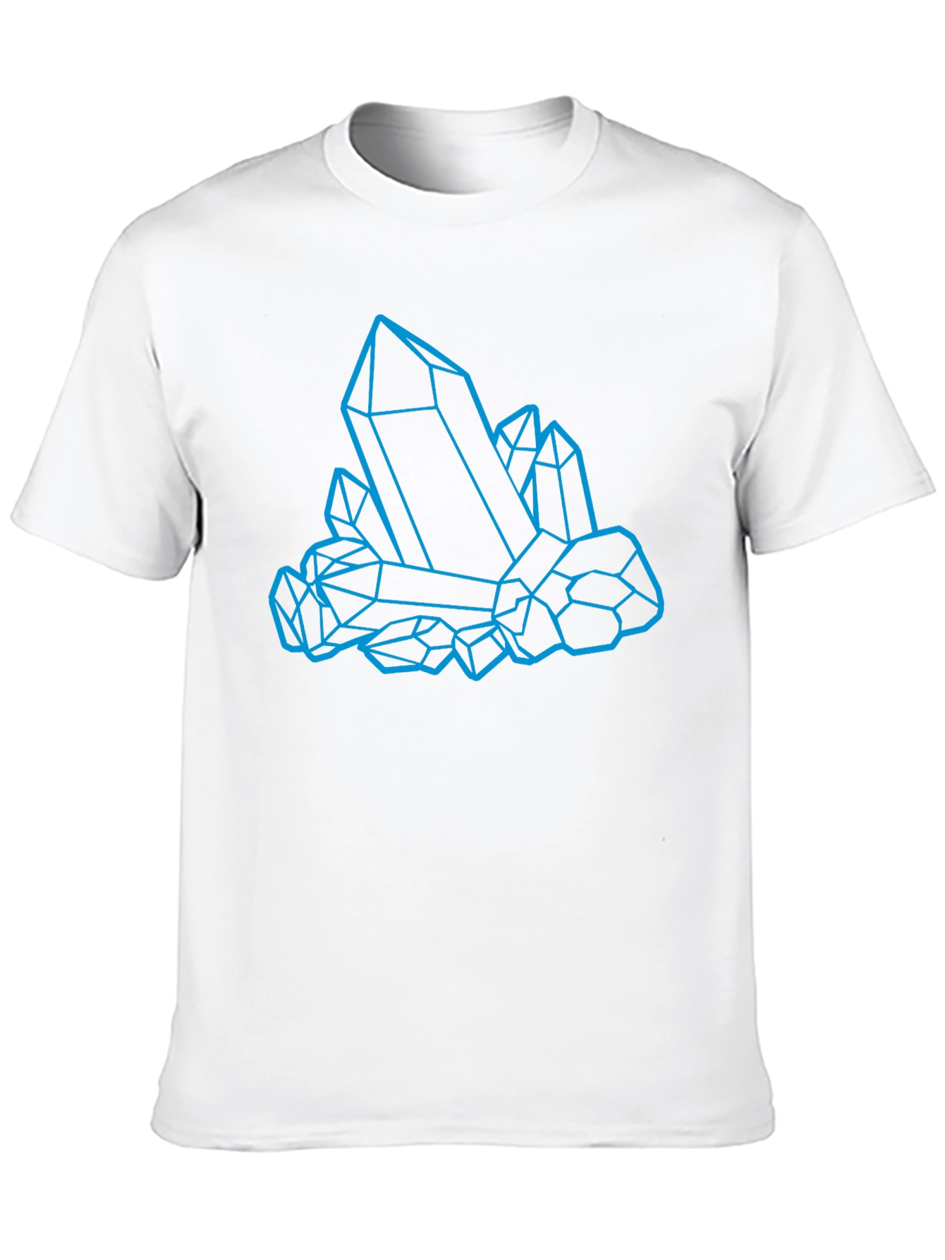 Geometric Crystal Graphic Tee - Stylish Black T-Shirt