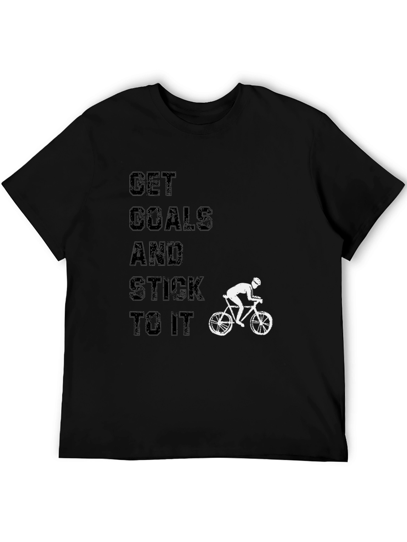 Get Goals and Stick to It Black T-Shirt