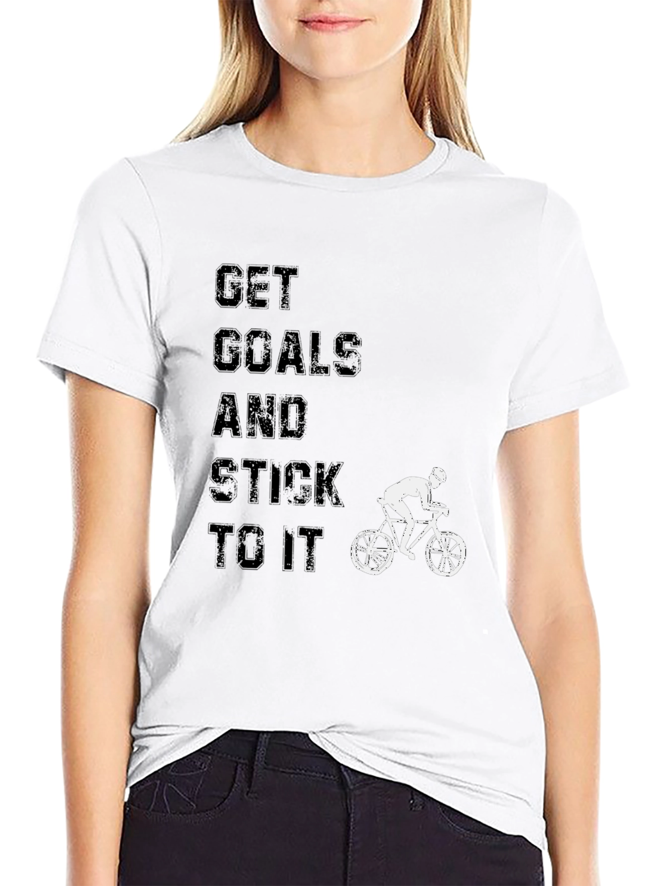 Get Goals and Stick to It Black T-Shirt