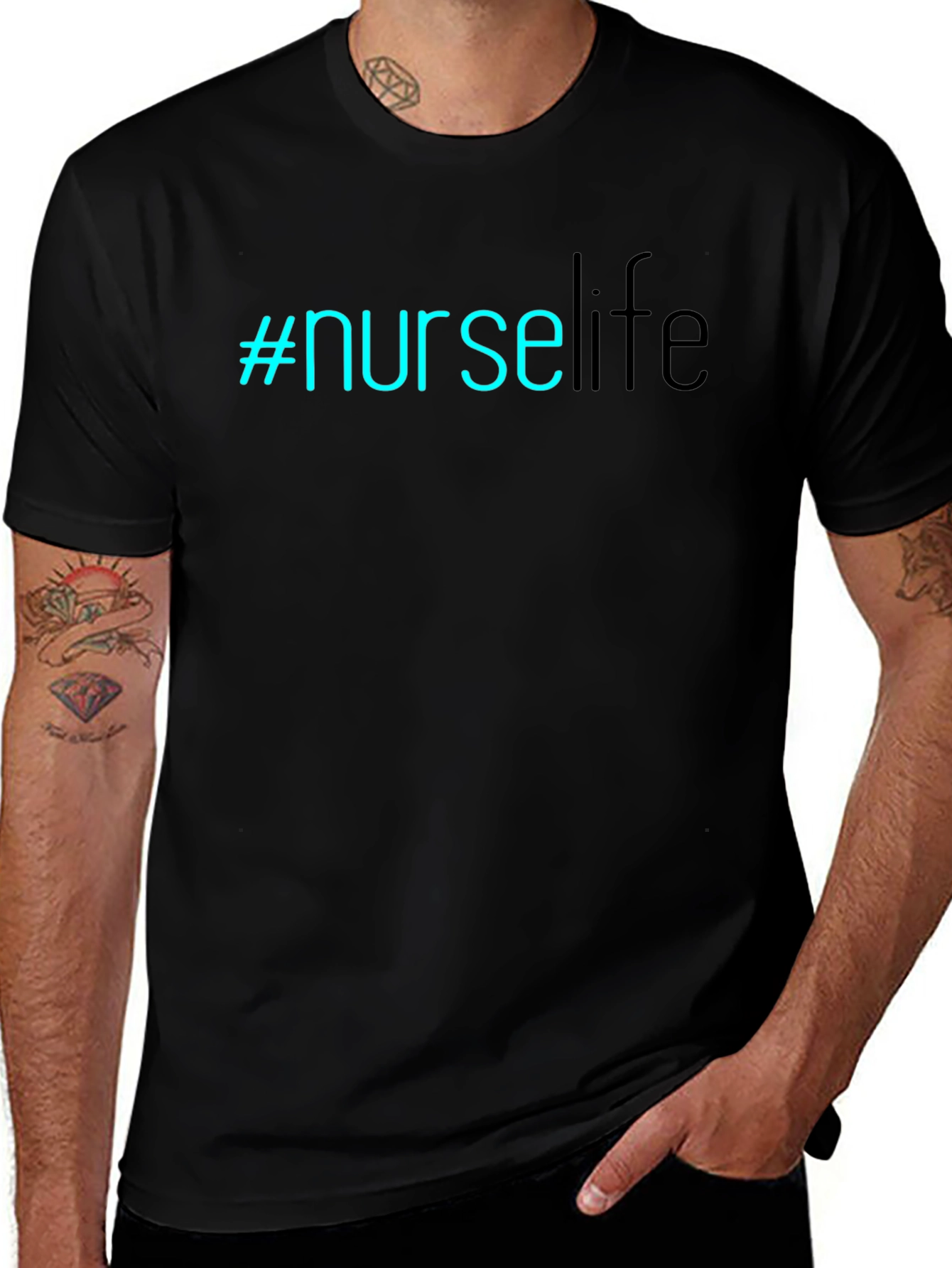 #NurseLife T-Shirt - Black Comfortable Stylish