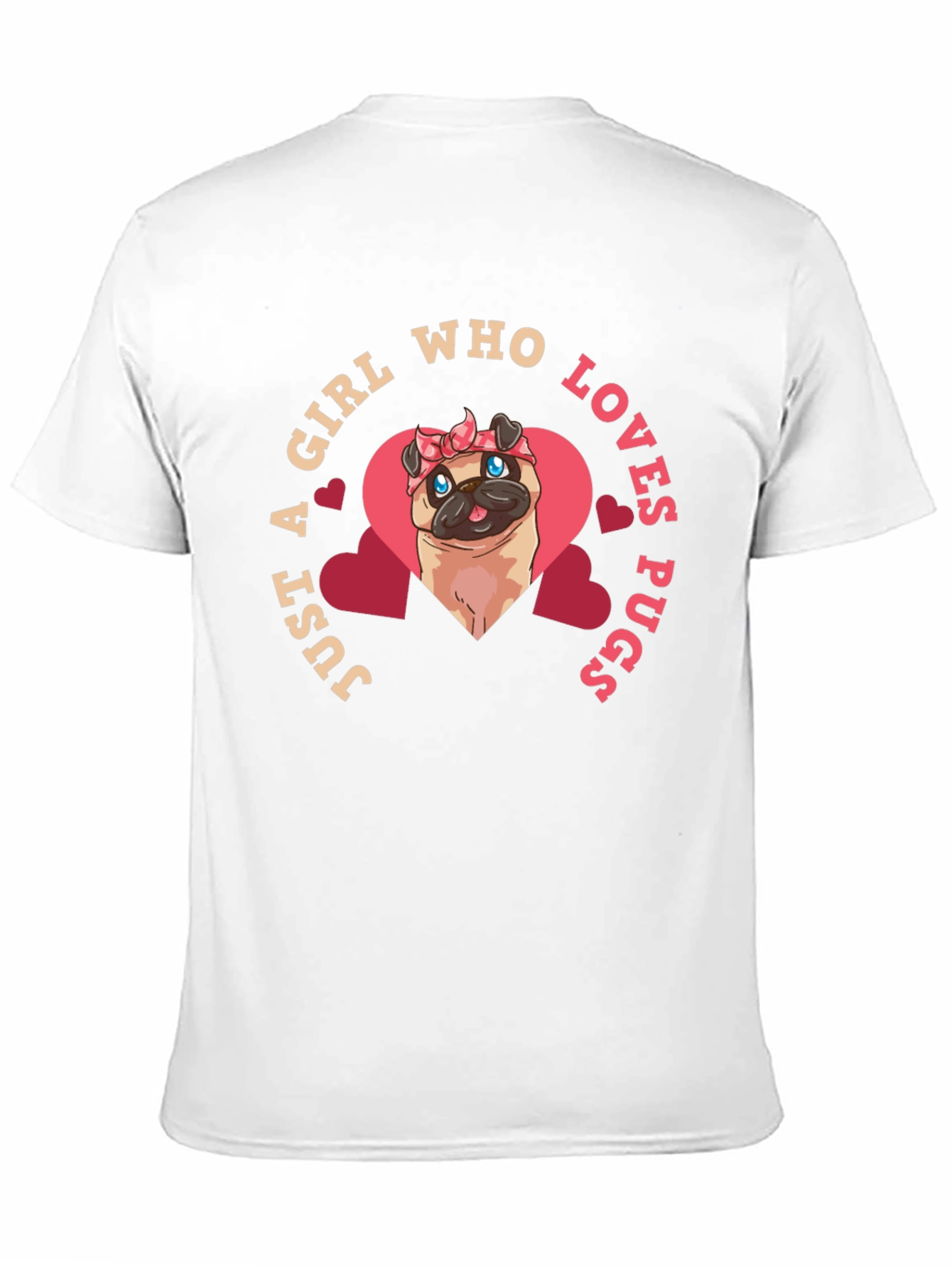Girl Who Loves Pugs T-Shirt