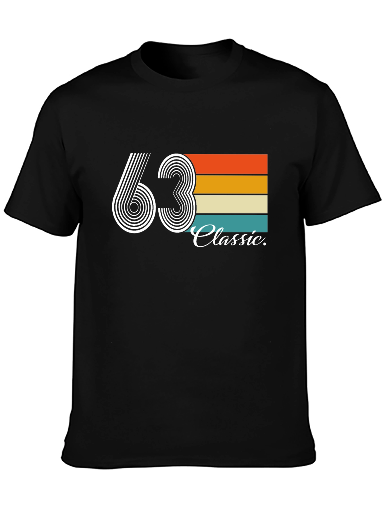 63 Classic Retro Style Graphic Tee - Black