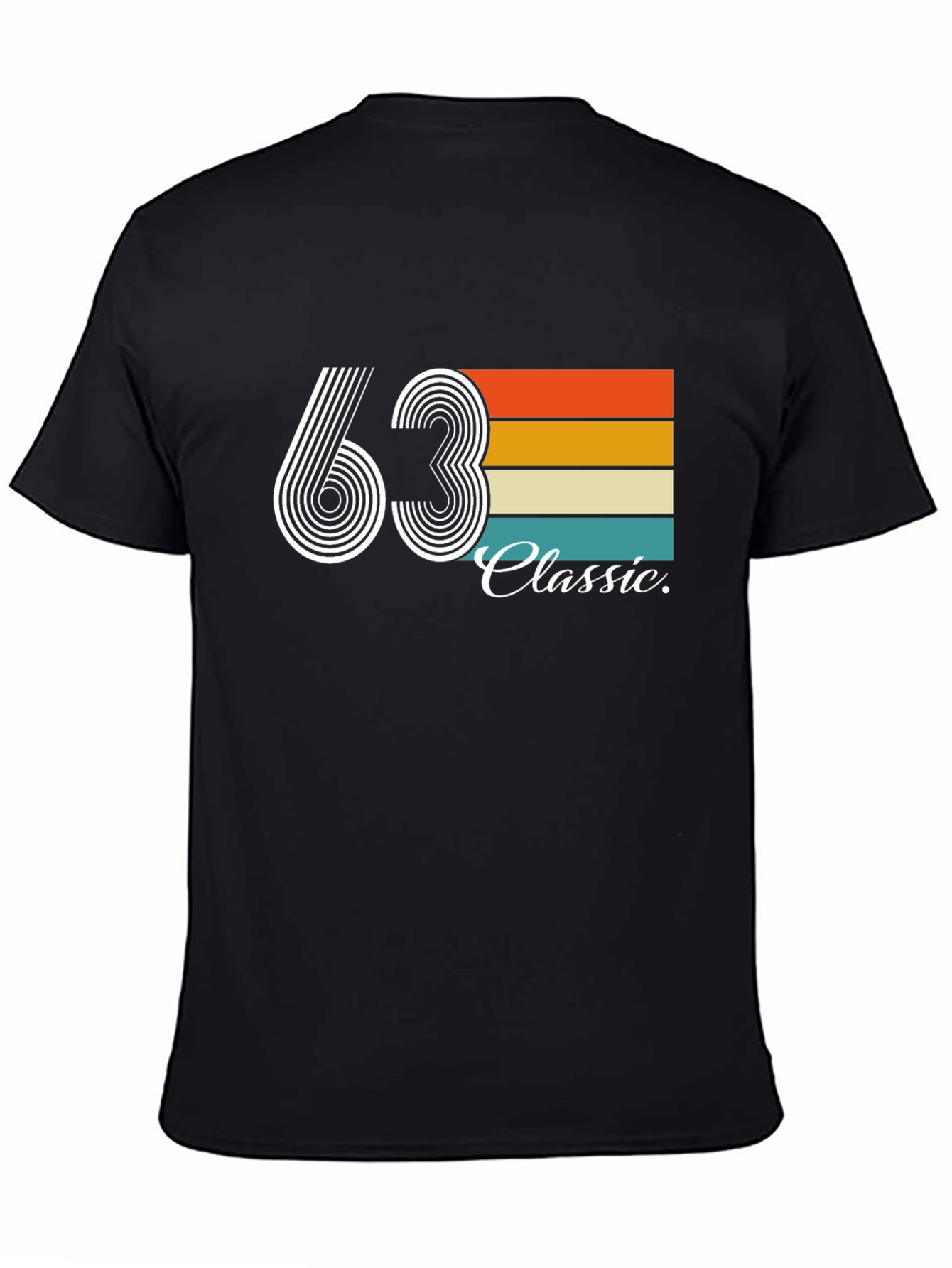 63 Classic Retro Style Graphic Tee - Black