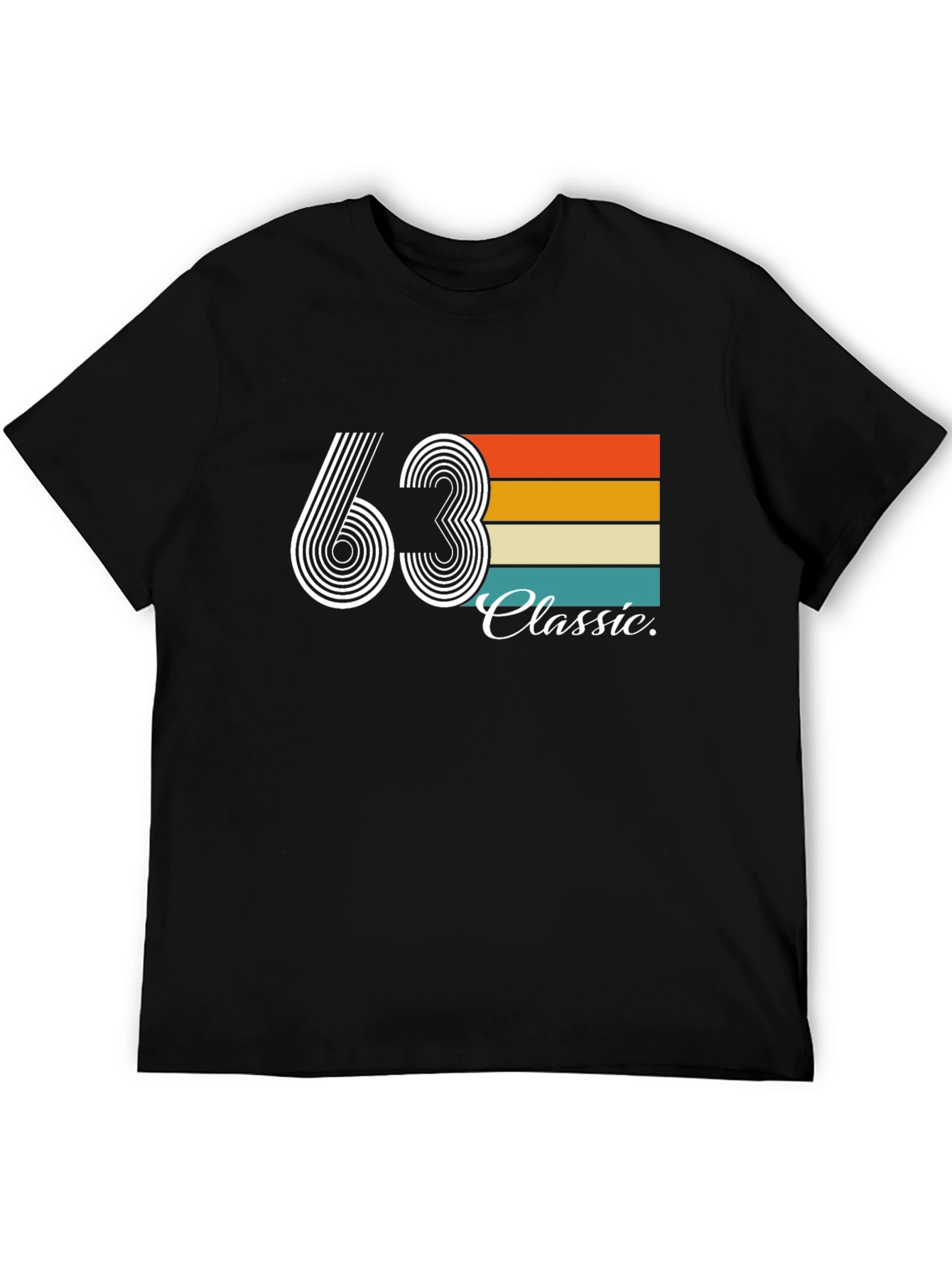 63 Classic Retro Style Graphic Tee - Black