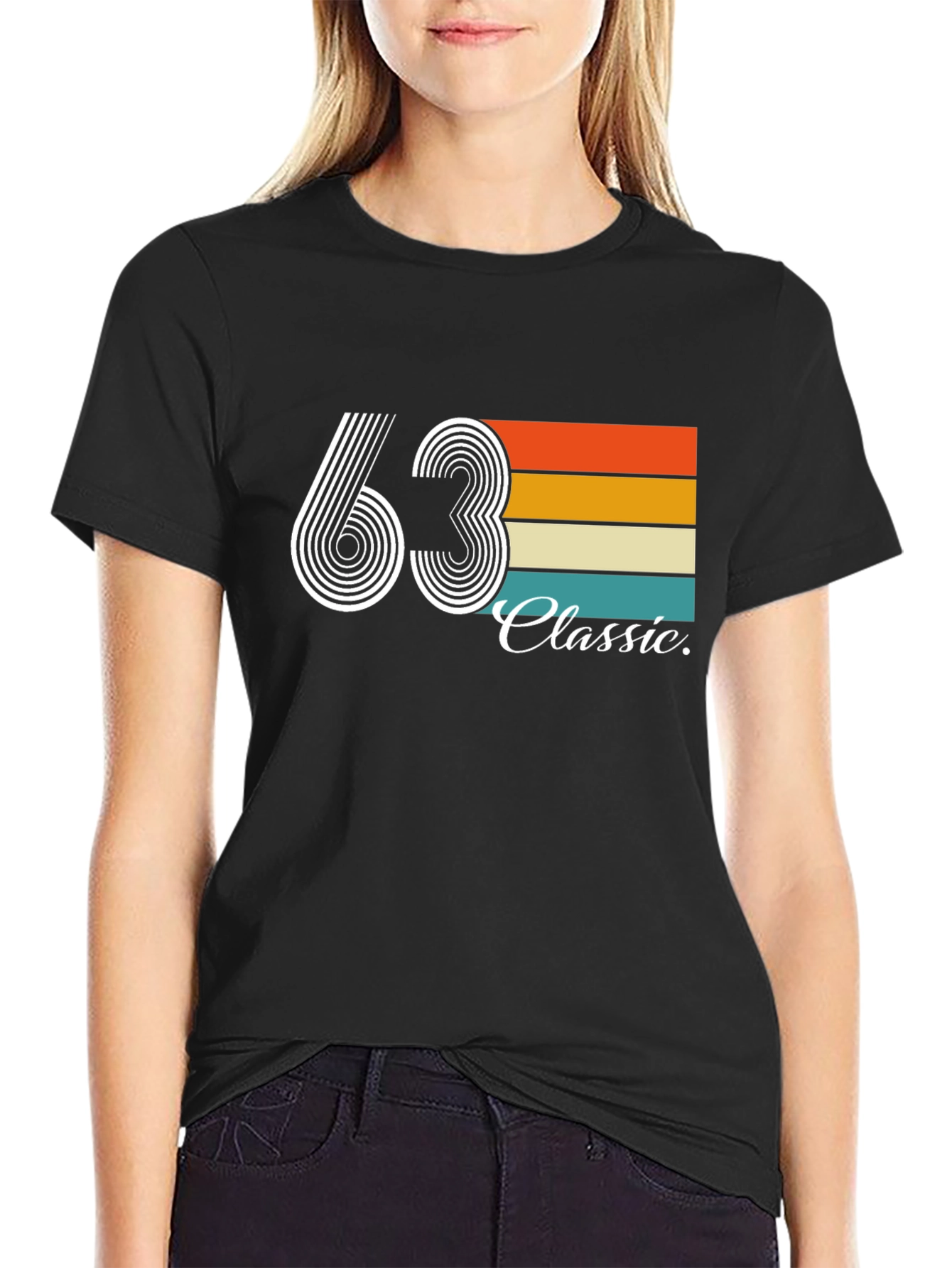 63 Classic Retro Style Graphic Tee - Black