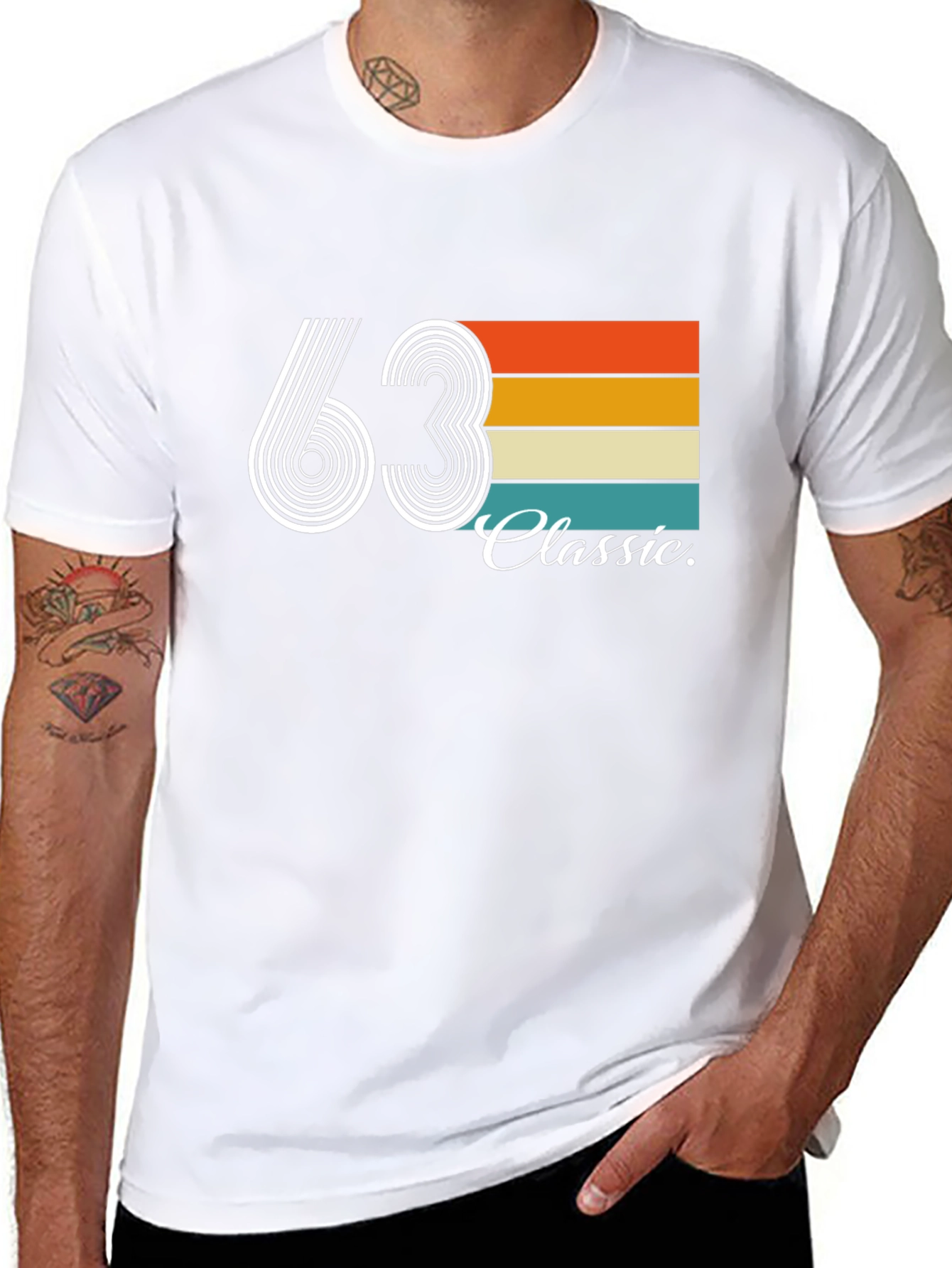 63 Classic Retro Style Graphic Tee - Black