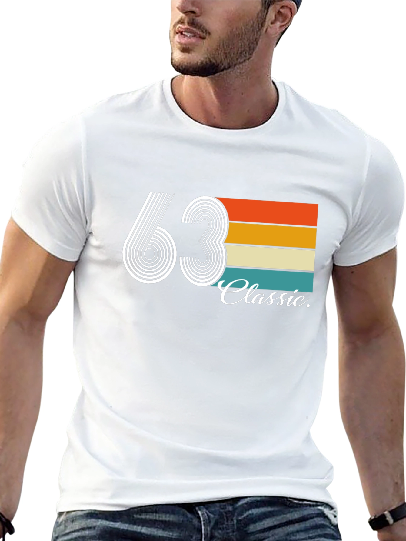 63 Classic Retro Style Graphic Tee - Black
