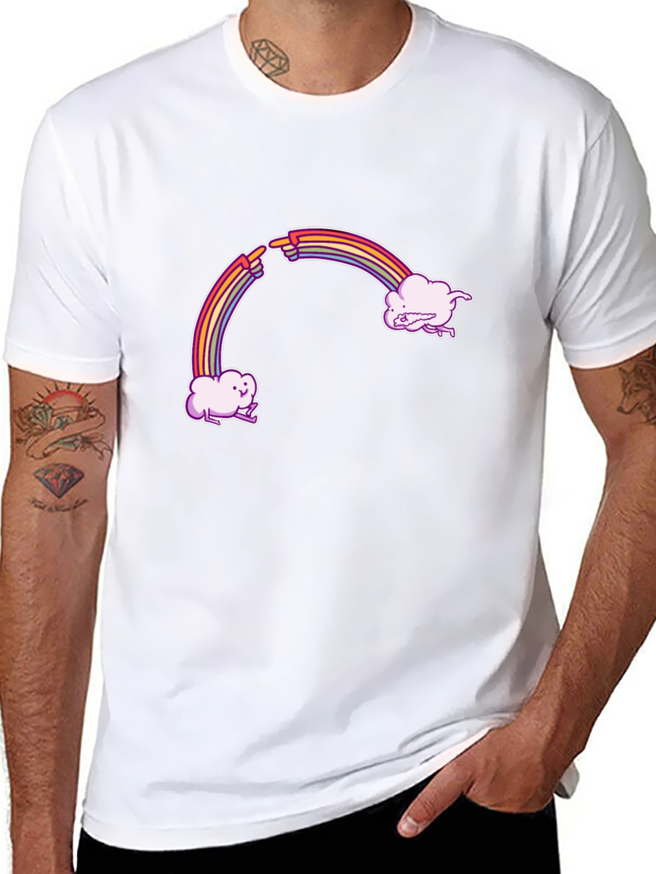 Rainbow Cloud T-Shirt - Funny Graphic Tee