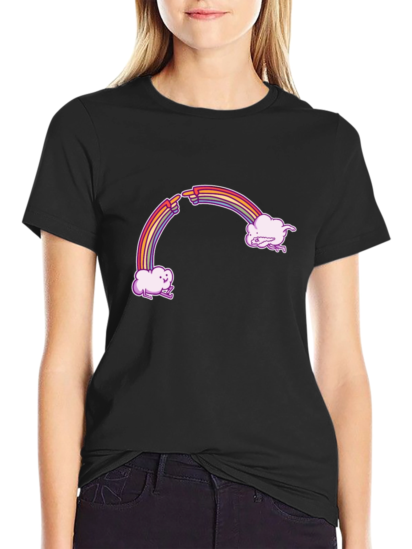 Rainbow Cloud T-Shirt - Funny Graphic Tee
