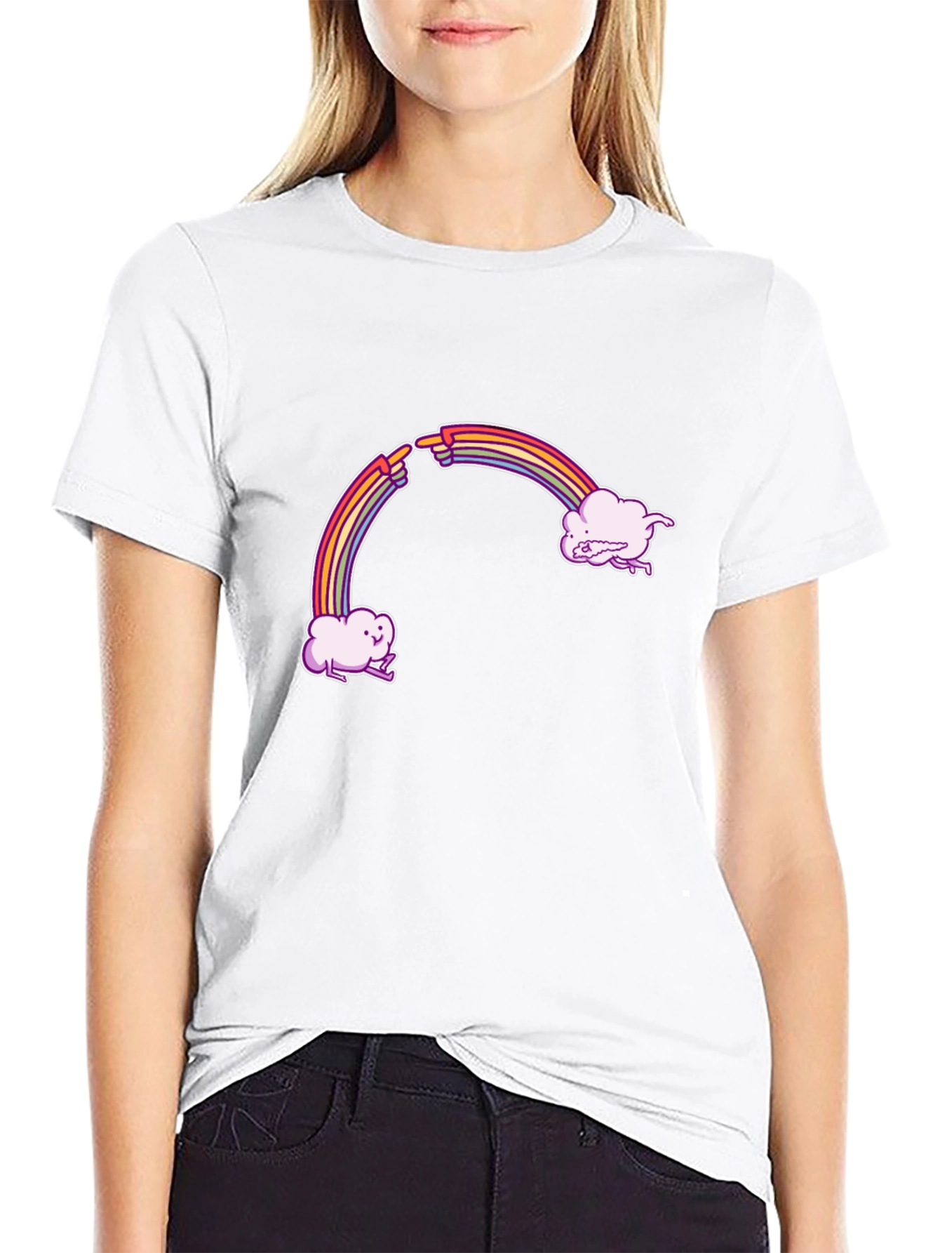 Rainbow Cloud T-Shirt - Funny Graphic Tee