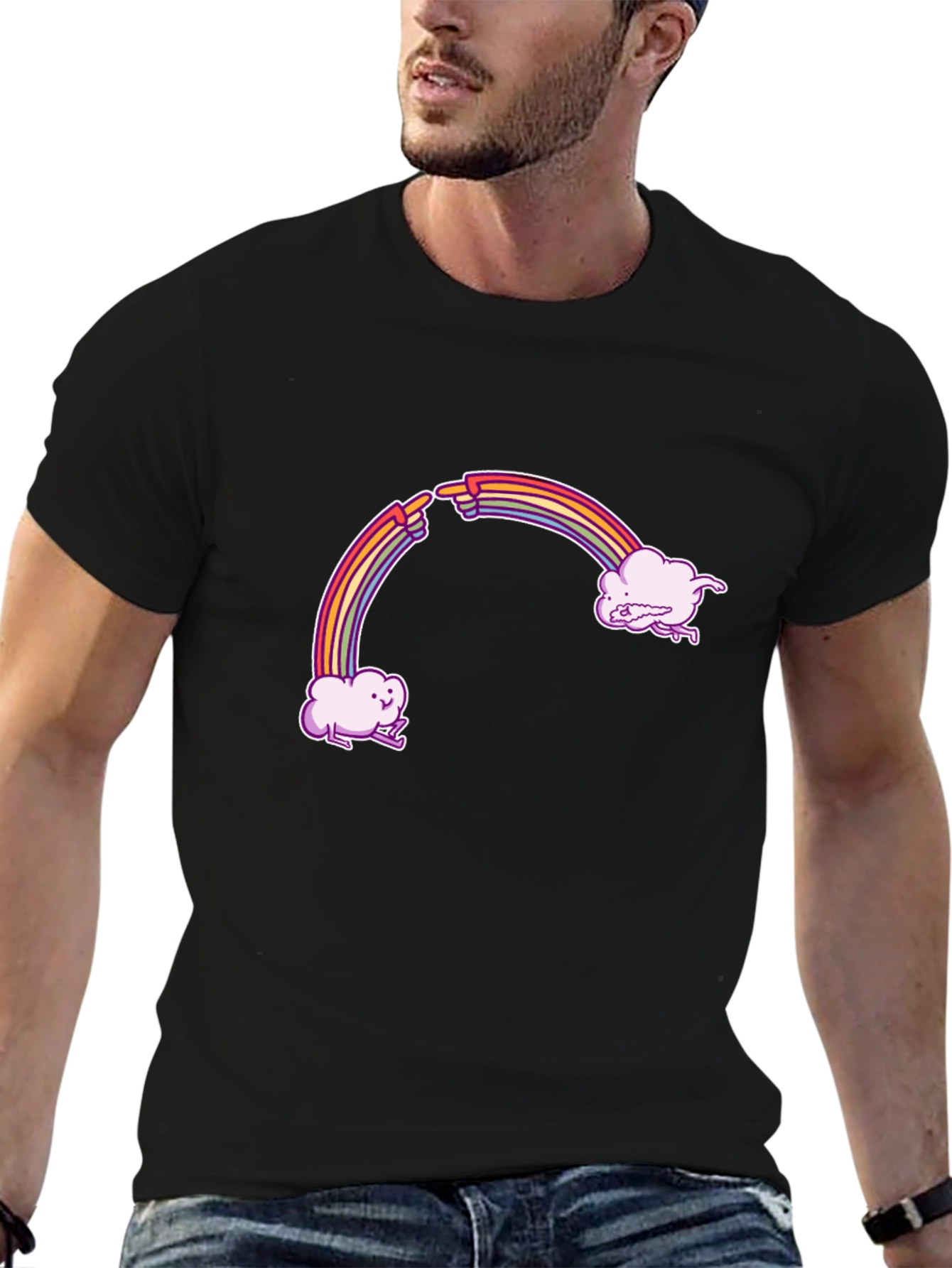 Rainbow Cloud T-Shirt - Funny Graphic Tee
