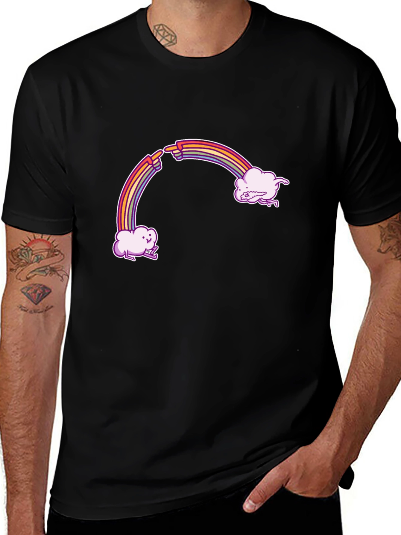 Rainbow Cloud T-Shirt - Funny Graphic Tee