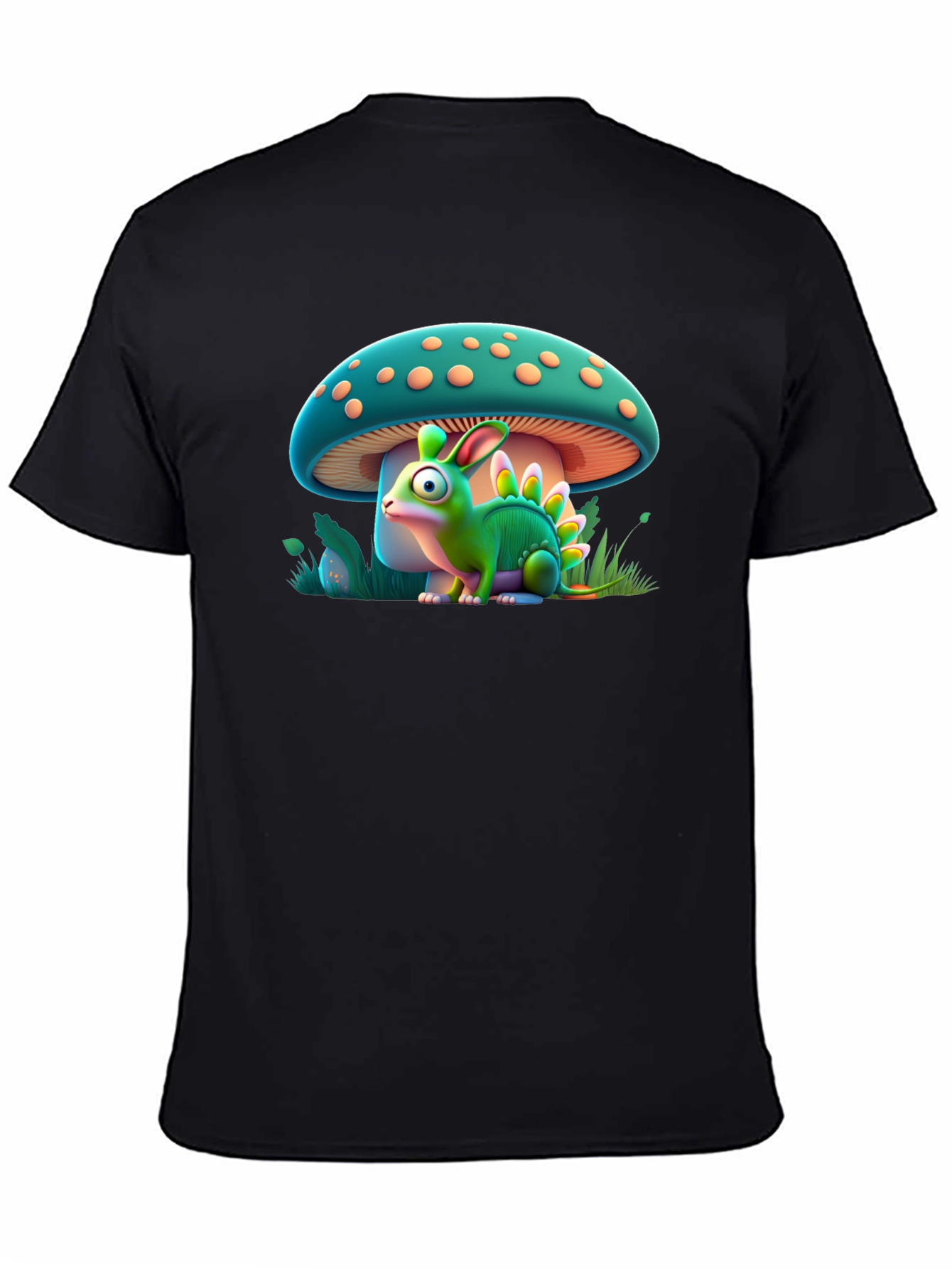 Mushroom Dino-Bunny Graphic T-Shirt