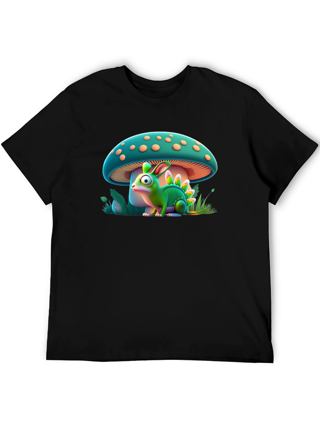 Mushroom Dino-Bunny Graphic T-Shirt