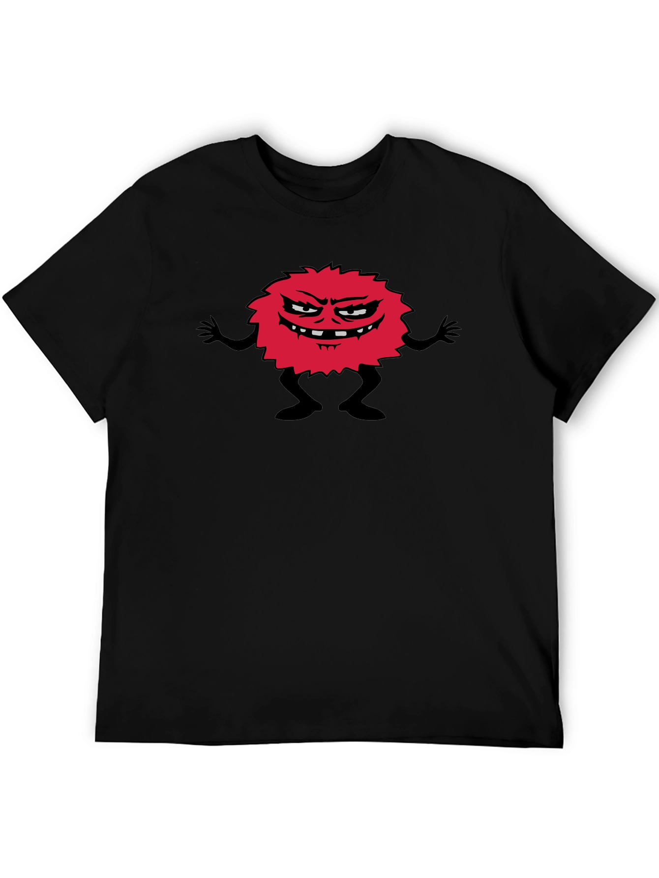 Funny Monster Graphic Black T-Shirt