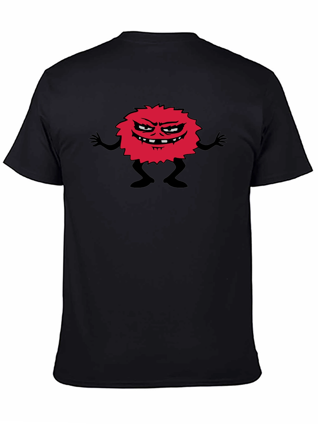 Funny Monster Graphic Black T-Shirt