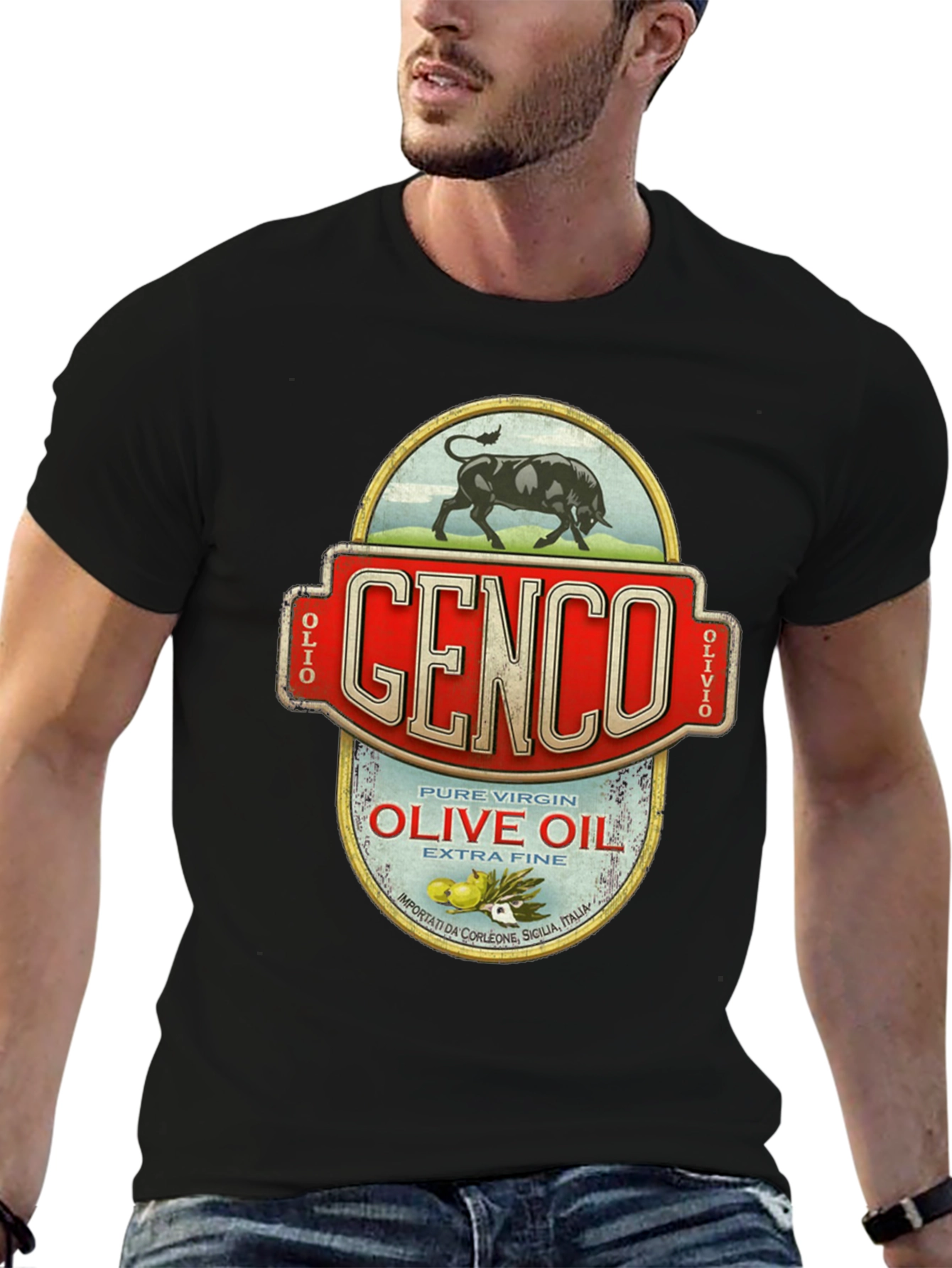 Genco Olive Oil T-Shirt - The Godfather Inspired