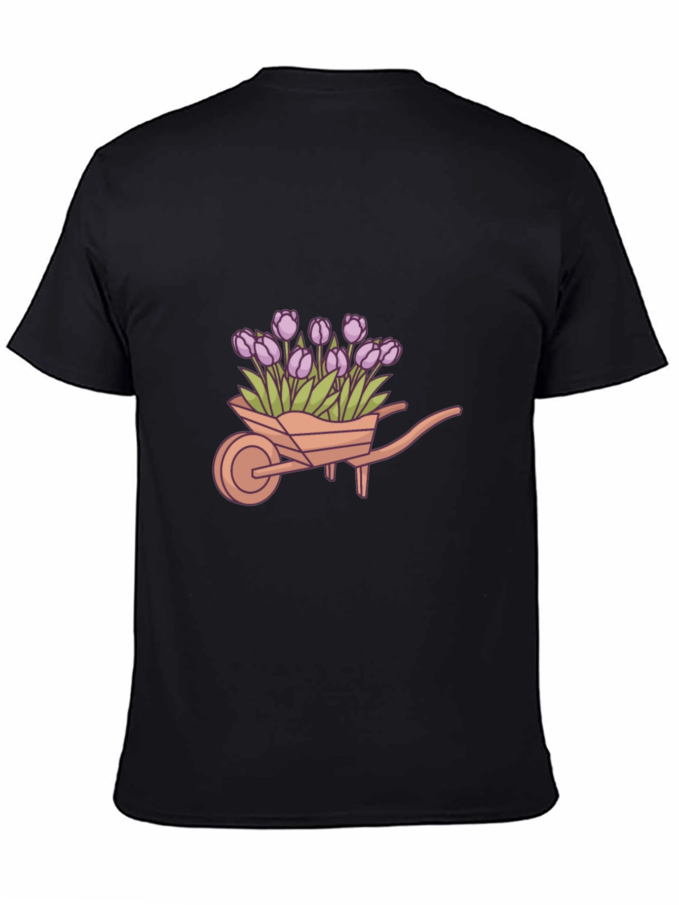 Tulip Wheelbarrow Graphic Tee - Black