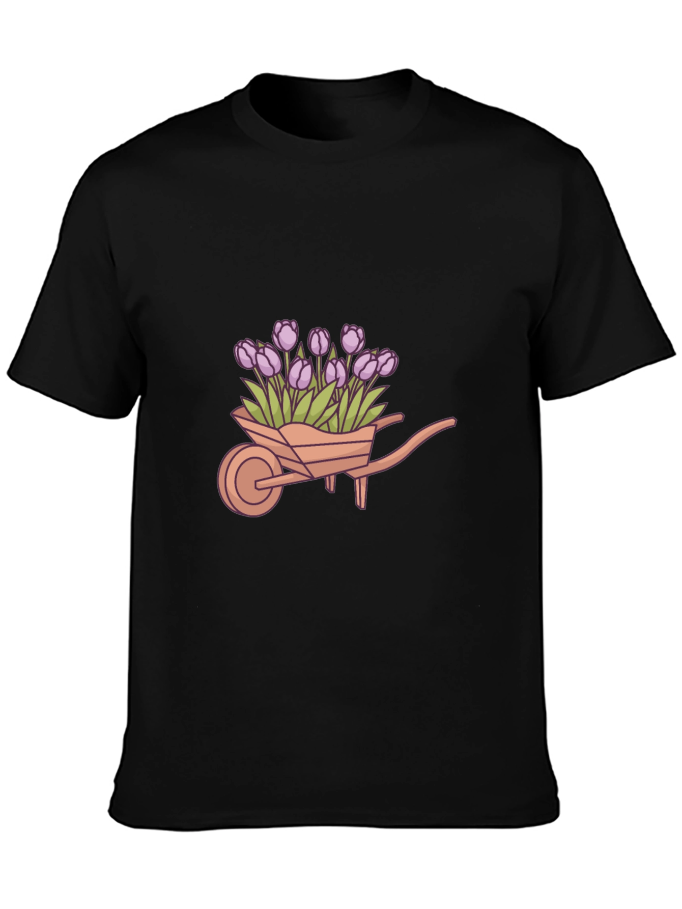Tulip Wheelbarrow Graphic Tee - Black