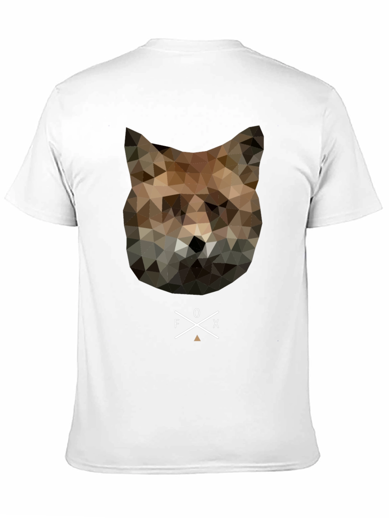 Geometric Fox Head Graphic Tee - Unique Mens T-Shirt