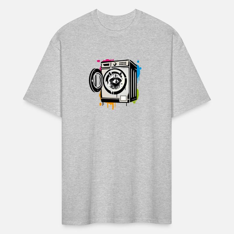 Raccoon in the washing machine - humorous motif