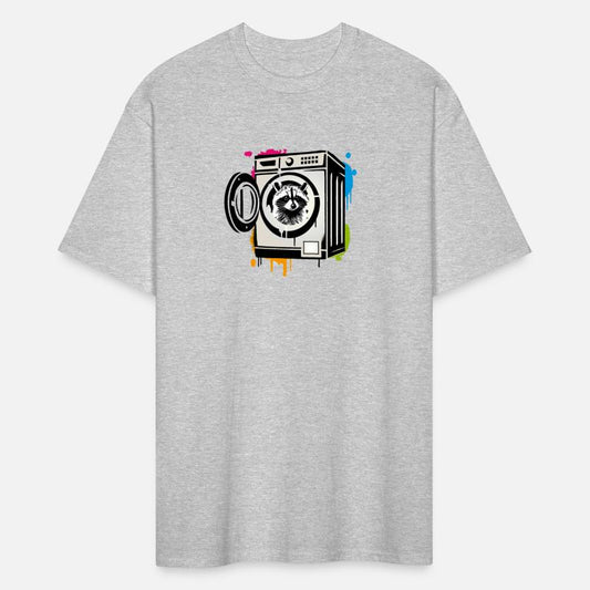 Raccoon in the washing machine - humorous motif