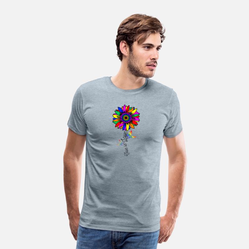 Rainbow Sunflower Love Is Love LGBT Pride Month