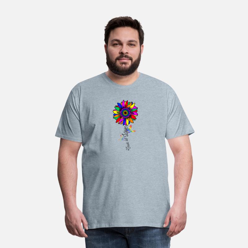 Rainbow Sunflower Love Is Love LGBT Pride Month