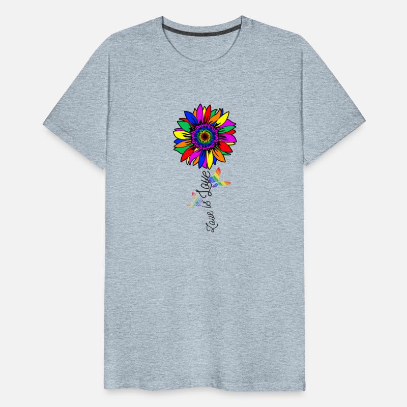 Rainbow Sunflower Love Is Love LGBT Pride Month