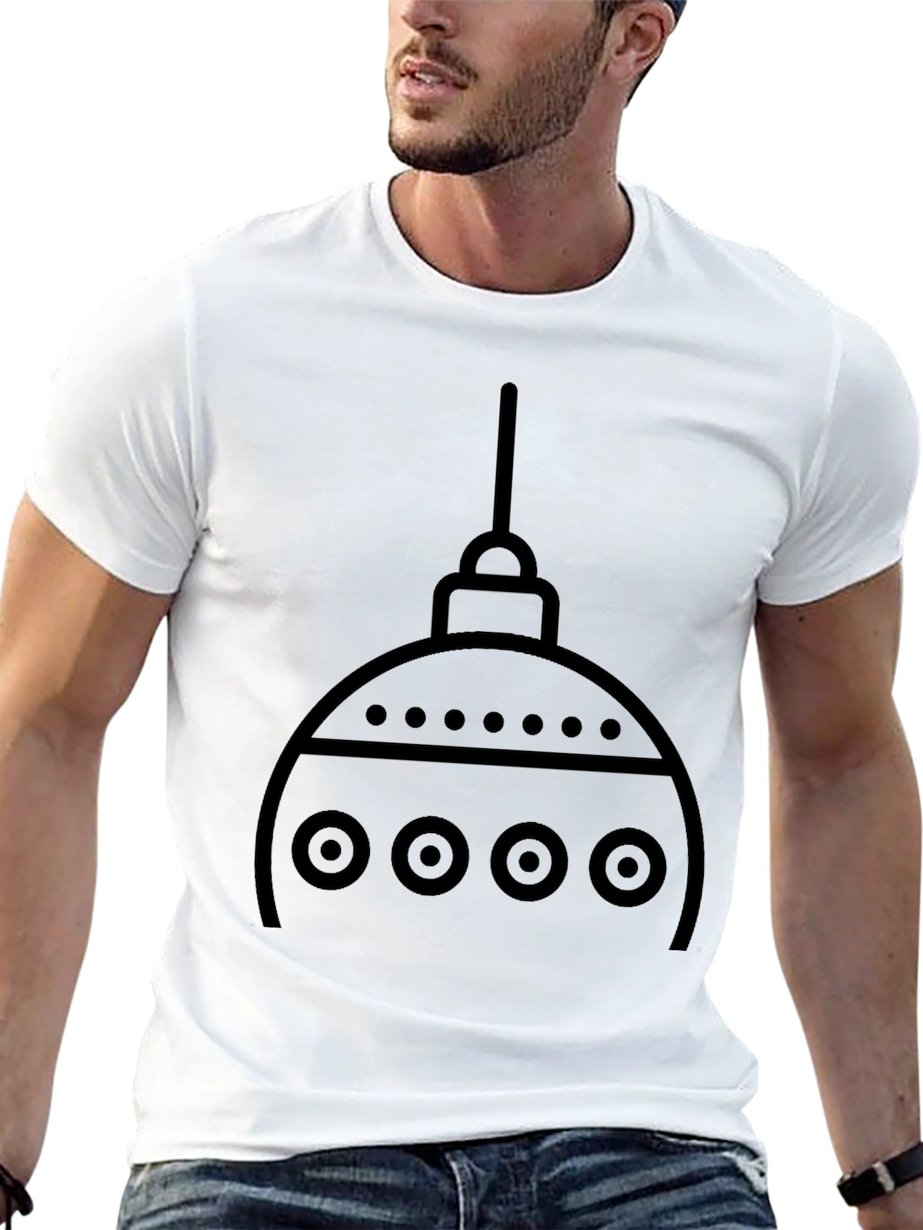 Geometric Ornament Graphic T-Shirt - Modern Style