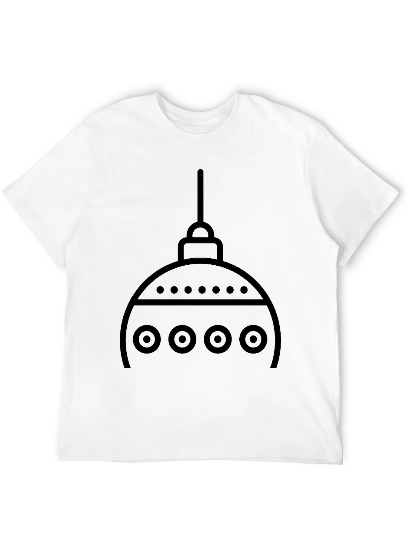 Geometric Ornament Graphic T-Shirt - Modern Style