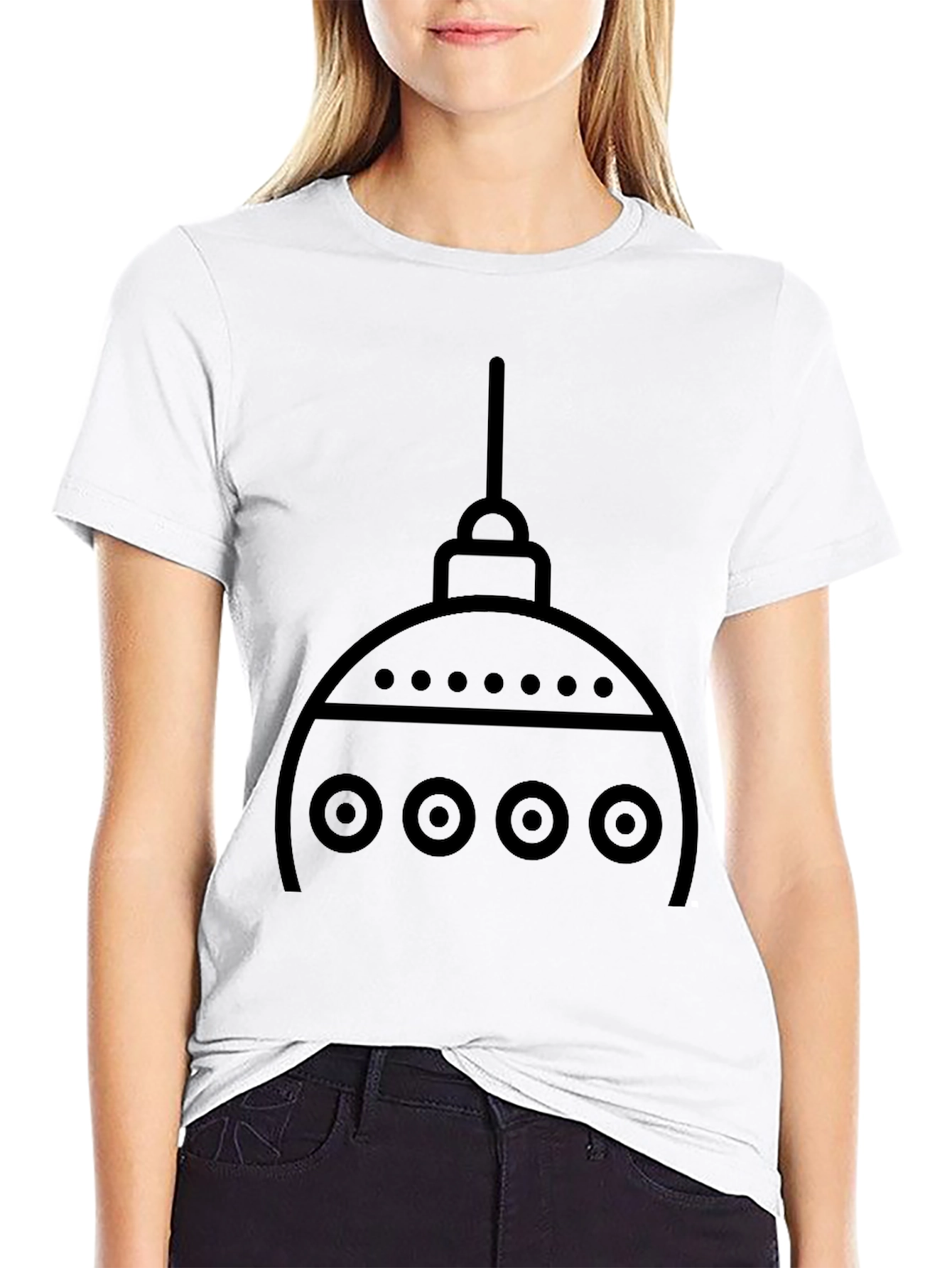 Geometric Ornament Graphic T-Shirt - Modern Style