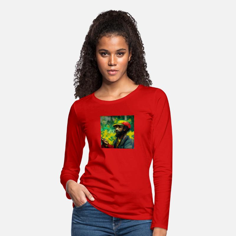 Rastafari Smoking weed painting