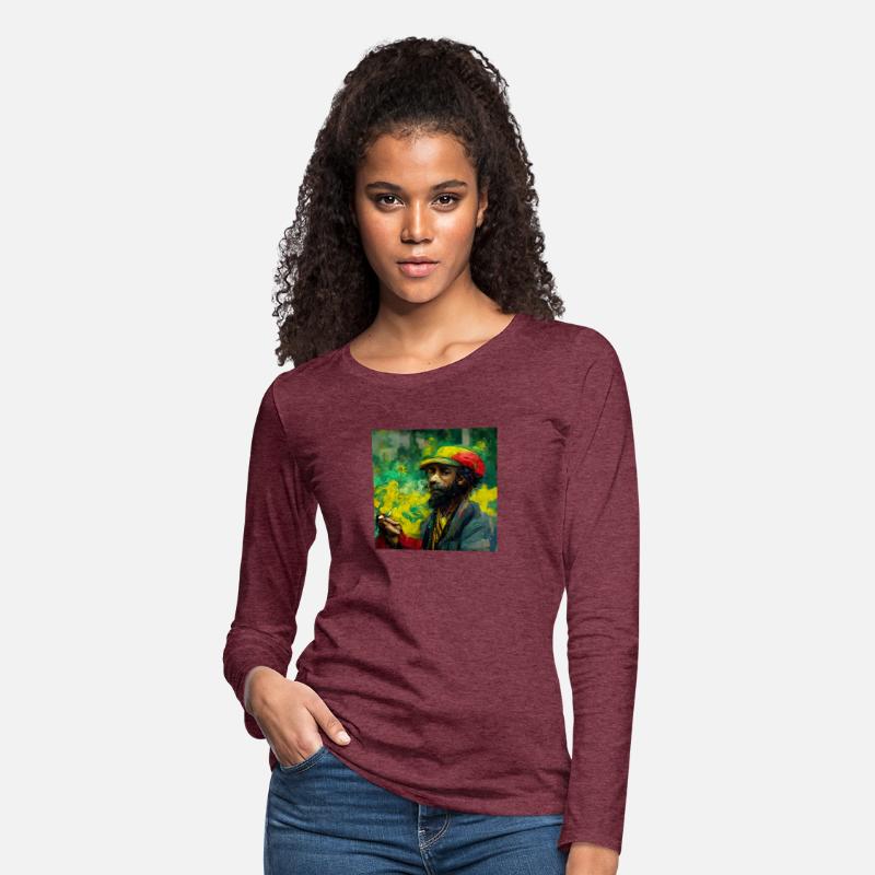 Rastafari Smoking weed painting