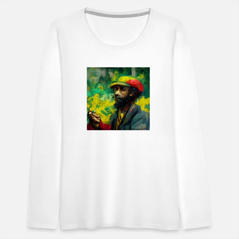 Rastafari Smoking weed painting
