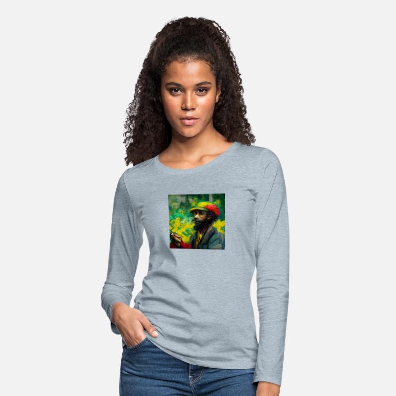 Rastafari Smoking weed painting