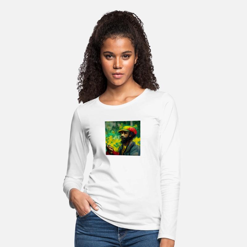 Rastafari Smoking weed painting