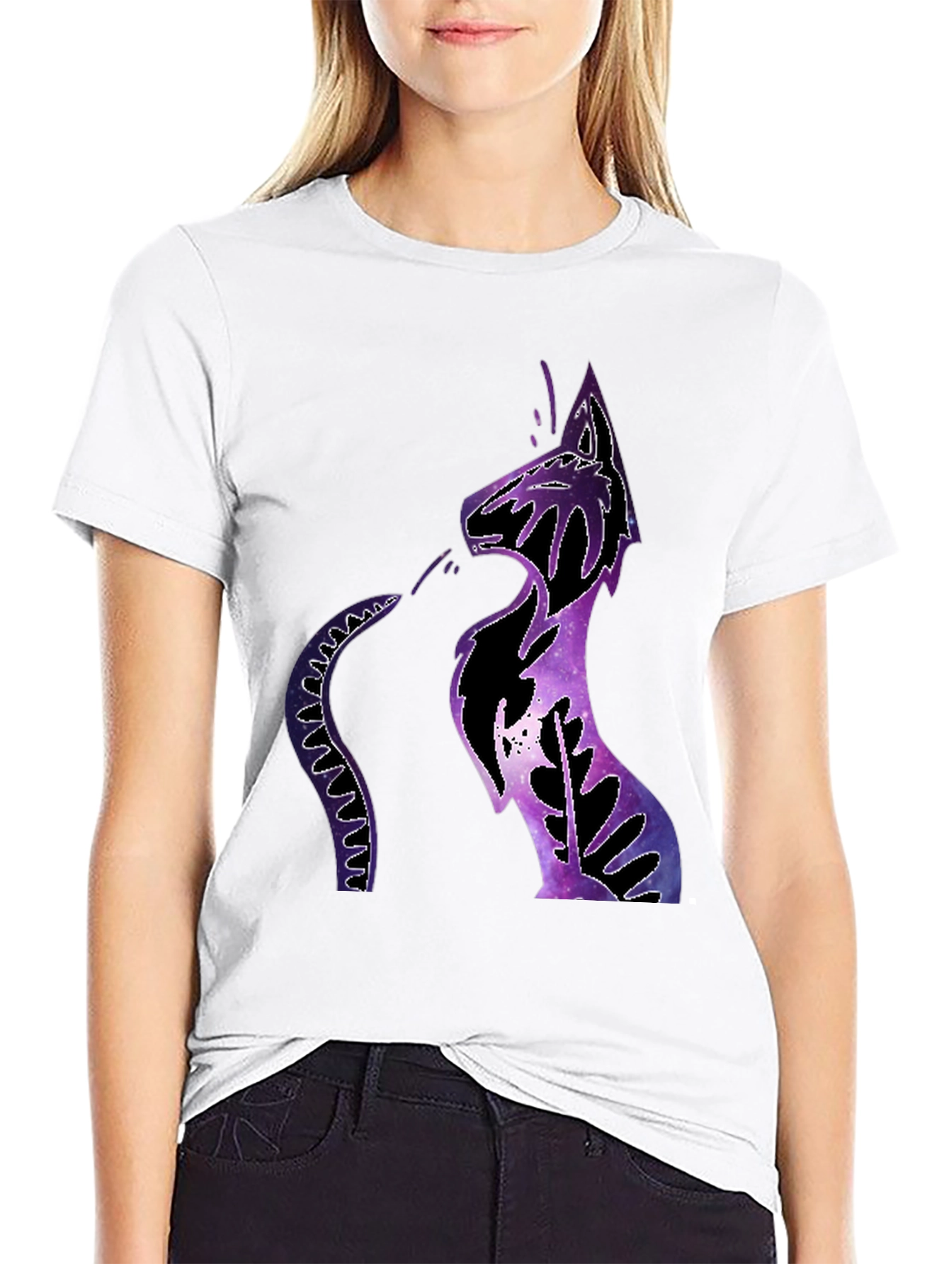 Cosmic Cat Black T-Shirt
