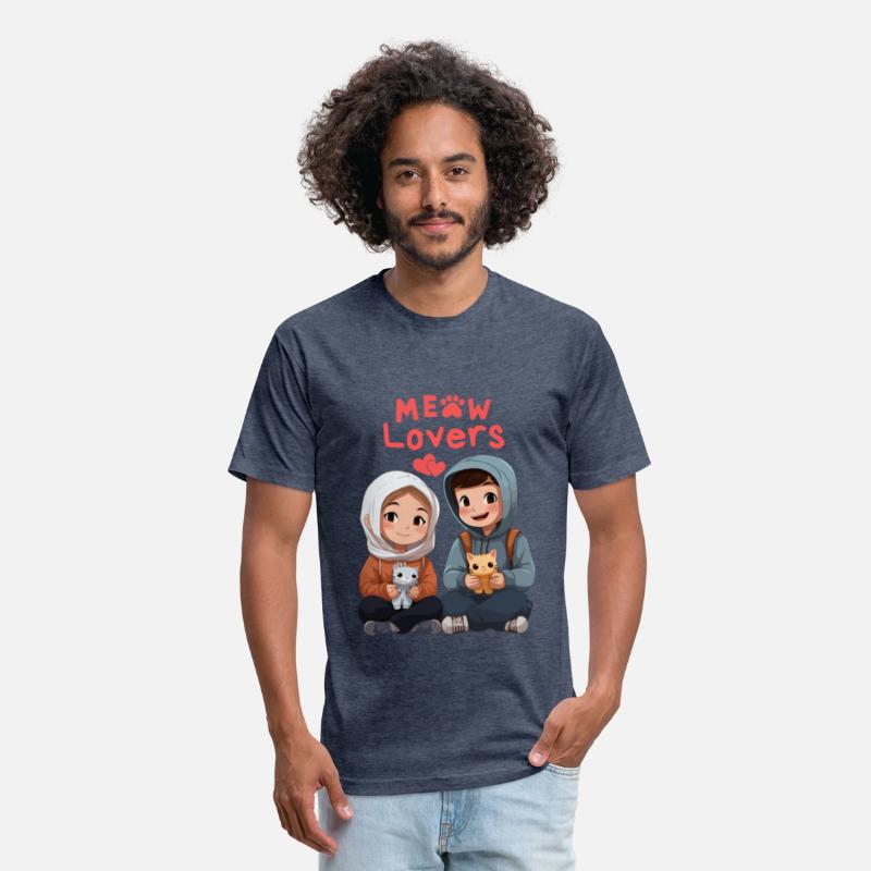 Red Illustrative Friendly Funny Cute Cat T Shirt