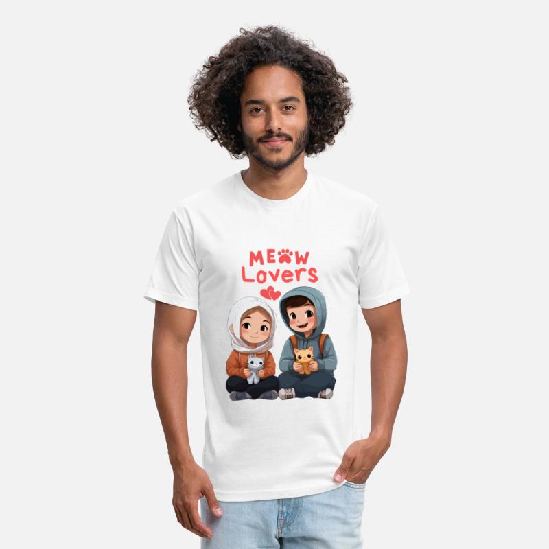 Red Illustrative Friendly Funny Cute Cat T Shirt