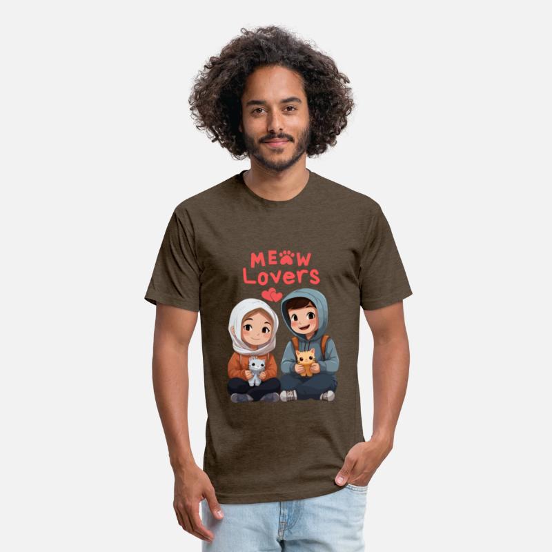 Red Illustrative Friendly Funny Cute Cat T Shirt