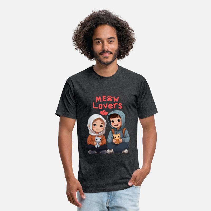 Red Illustrative Friendly Funny Cute Cat T Shirt