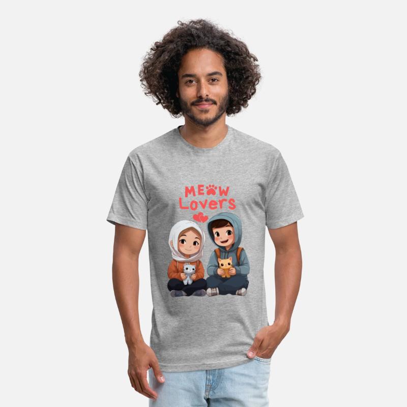 Red Illustrative Friendly Funny Cute Cat T Shirt