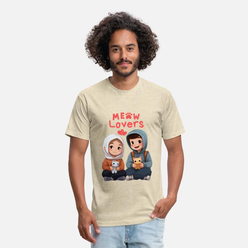 Red Illustrative Friendly Funny Cute Cat T Shirt