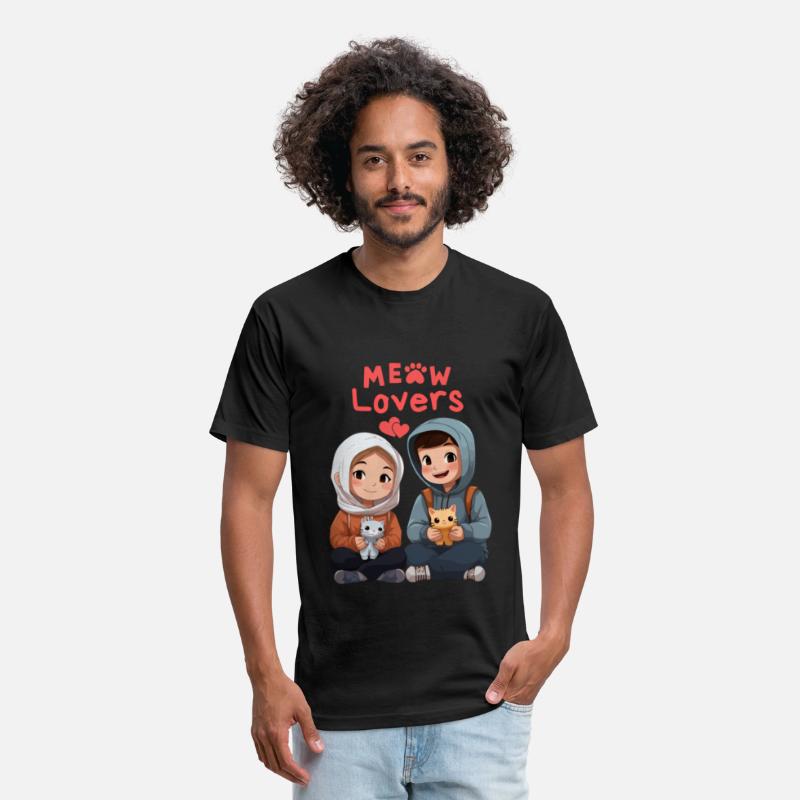 Red Illustrative Friendly Funny Cute Cat T Shirt