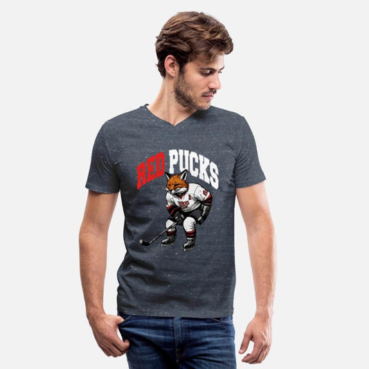 Red Pucks Funny Fox Hockey